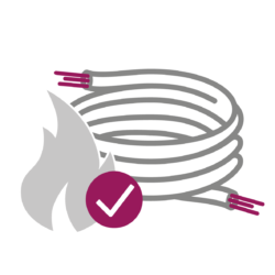 Brandgeschützte Kabel Icon
