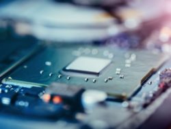 Elektronische Baugruppen in Nahaufnahme