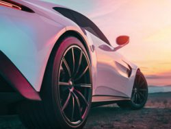 Automotive Von Roll - car and sunset