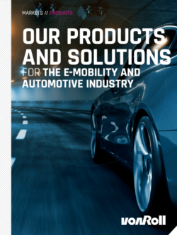 Cover of Flyer "products for e-mobility and automotive industry"